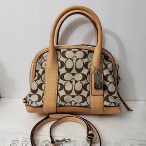 Coach Bleecker Mini Preston Satchel Signature Tan